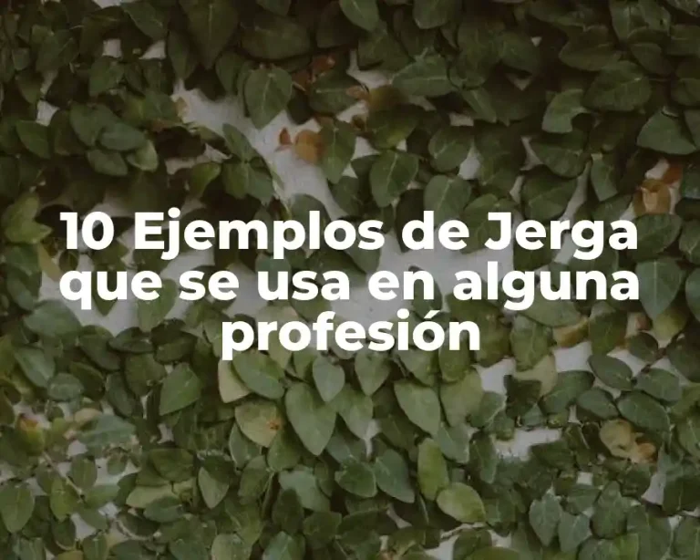 10 Ejemplos de Jerga que se usa en alguna profesión