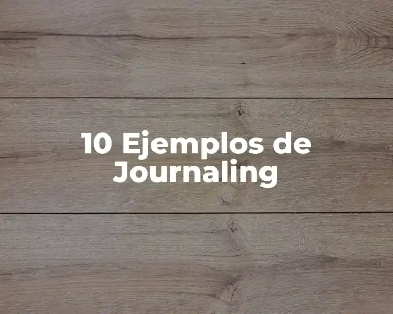 10 Ejemplos de Journaling