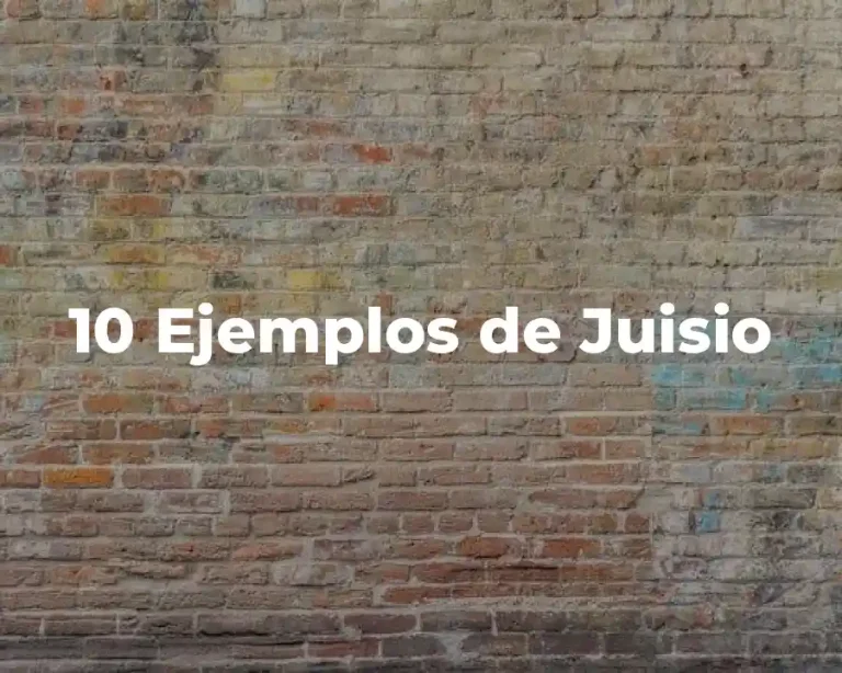 10 Ejemplos de Juisio