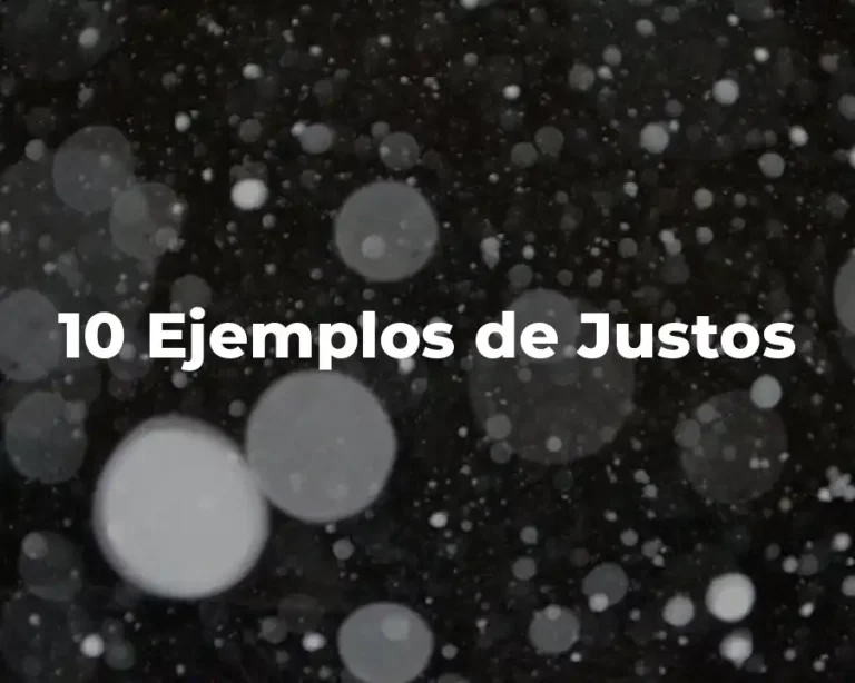 10 Ejemplos de Justos