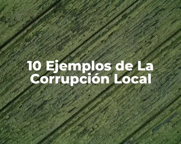 10 Ejemplos de La Corrupción Local