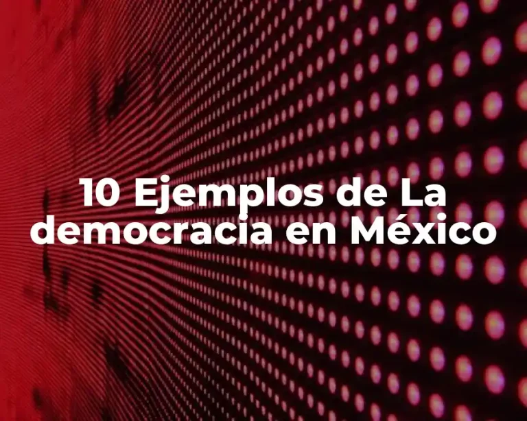10 Ejemplos de La democracia en México