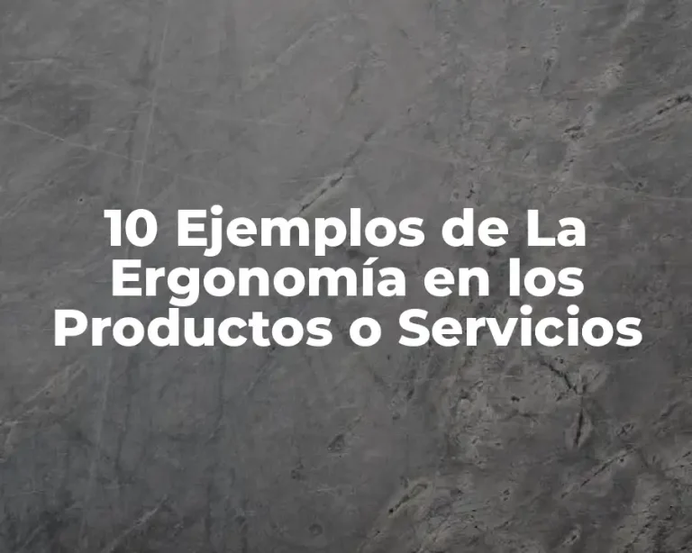 10 Ejemplos de La Ergonomía en los Productos o Servicios