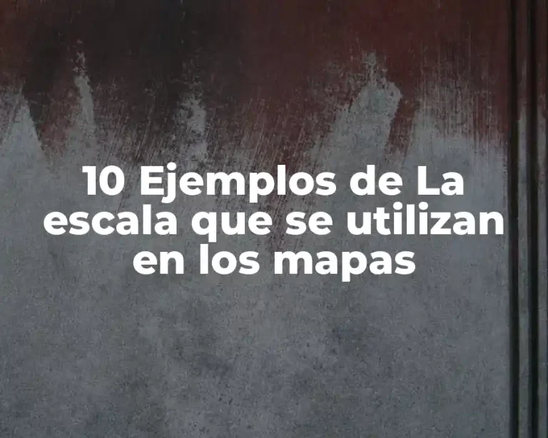 10 Ejemplos de La escala que se utilizan en los mapas