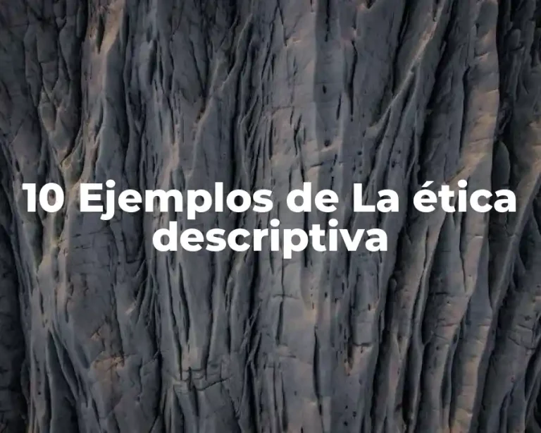 10 Ejemplos de La ética descriptiva