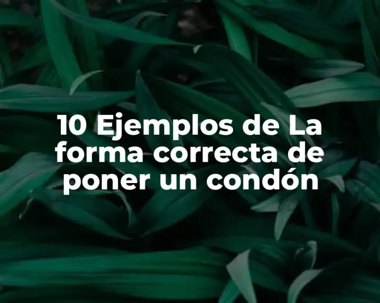 10 Ejemplos de La forma correcta de poner un condón