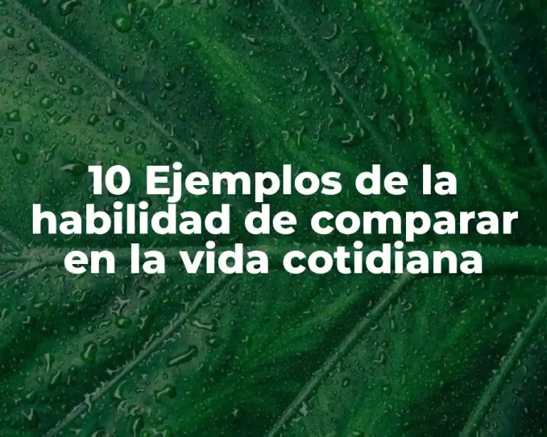 10 Ejemplos de la habilidad de comparar en la vida cotidiana