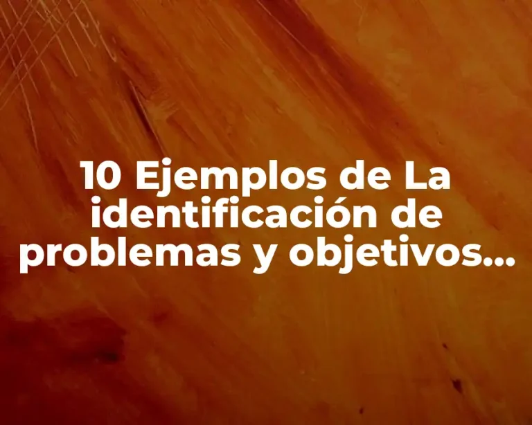 10 Ejemplos de La identificación de problemas y objetivos en SDLC