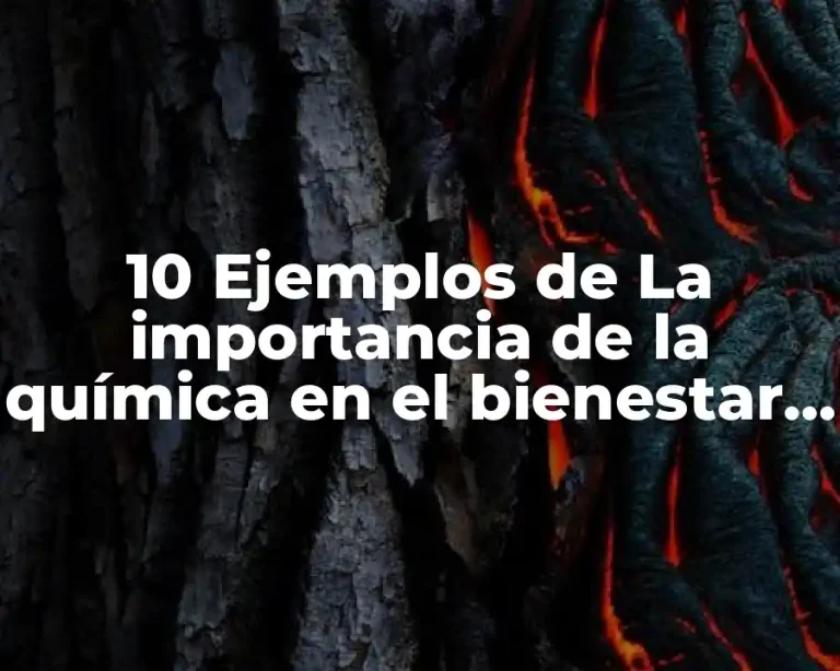 10 Ejemplos de La importancia de la química en el bienestar del ser humano ejemplos