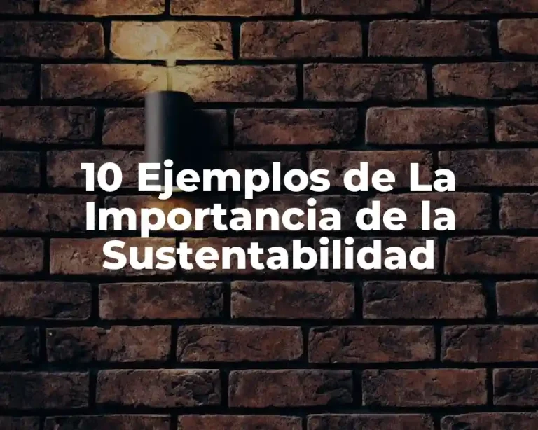 10 Ejemplos de La Importancia de la Sustentabilidad