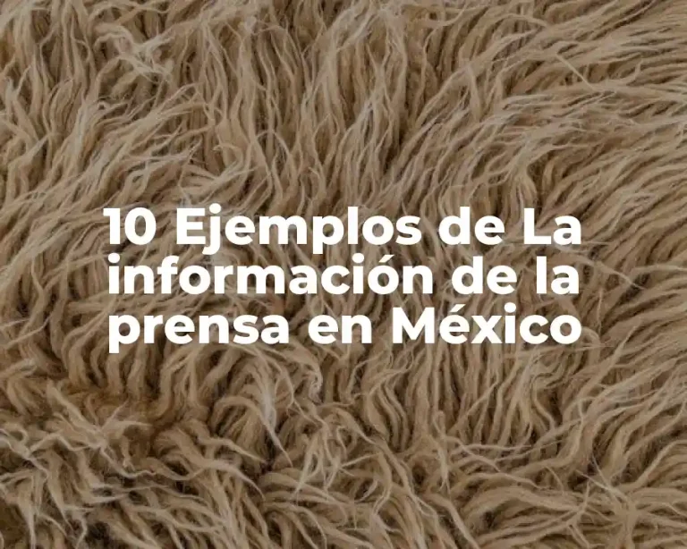 10 Ejemplos de La información de la prensa en México