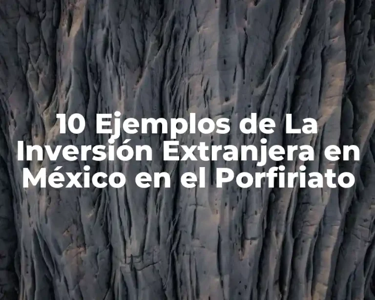 10 Ejemplos de La Inversión Extranjera en México en el Porfiriato