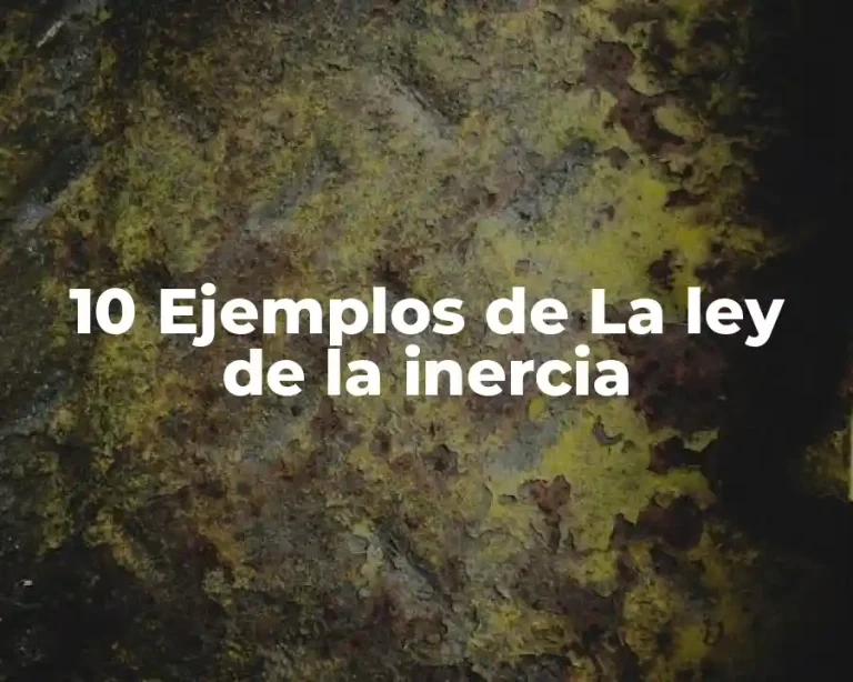 10 Ejemplos de La ley de la inercia