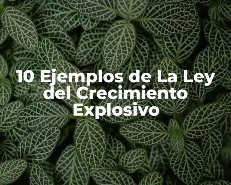 10 Ejemplos de La Ley del Crecimiento Explosivo