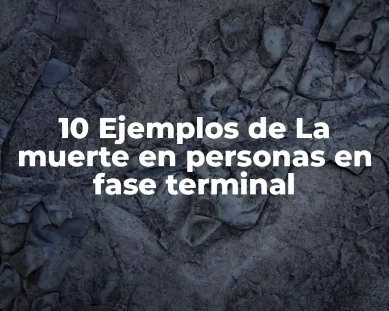 10 Ejemplos de La muerte en personas en fase terminal