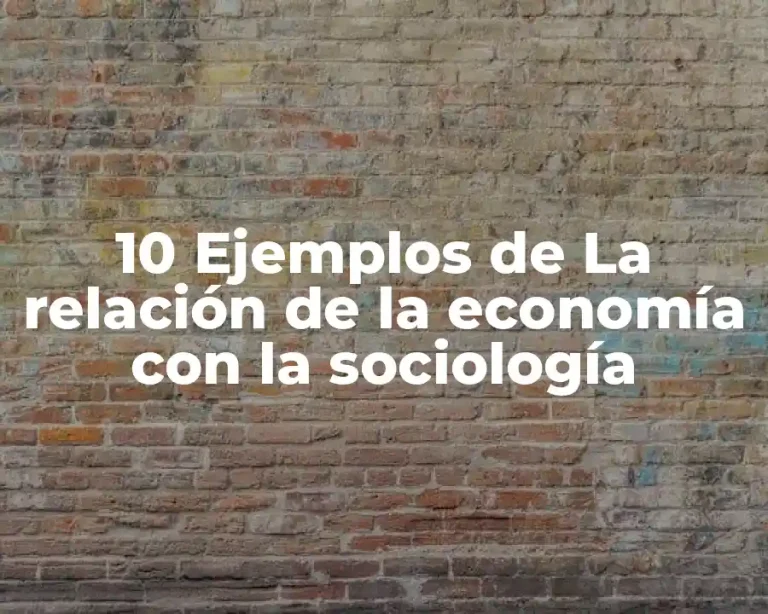 10 Ejemplos de La relación de la economía con la sociología