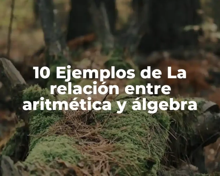 10 Ejemplos de La relación entre aritmética y álgebra