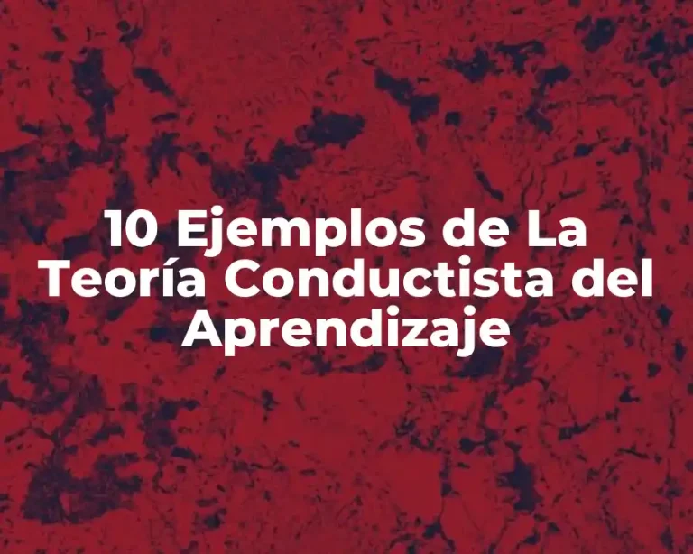 10 Ejemplos de La Teoría Conductista del Aprendizaje