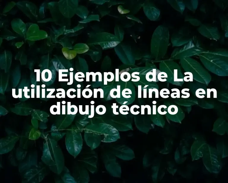 10 Ejemplos de La utilización de líneas en dibujo técnico