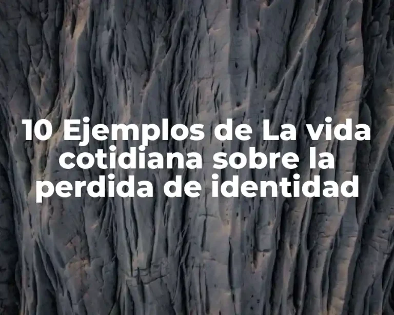 10 Ejemplos de La vida cotidiana sobre la perdida de identidad
