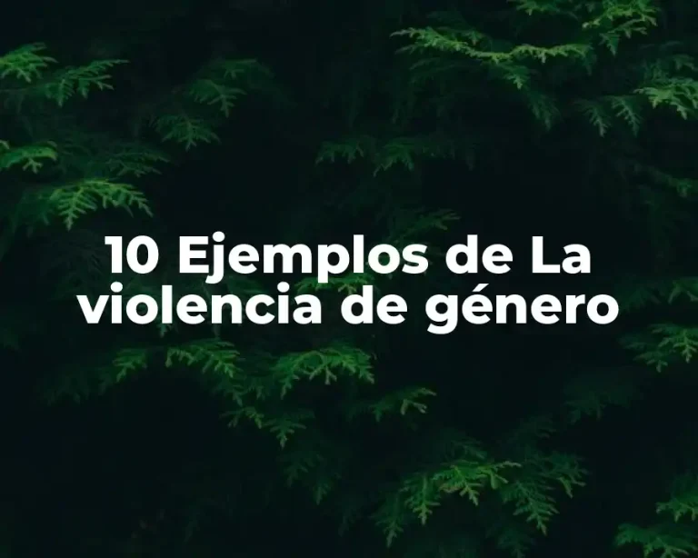 10 Ejemplos de La violencia de género
