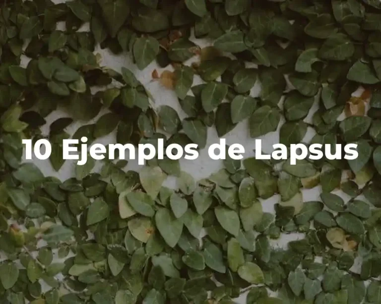 10 Ejemplos de Lapsus