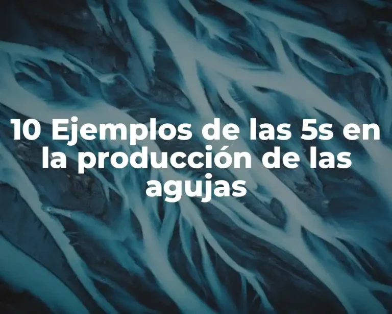 10 Ejemplos de las 5s en la producción de las agujas