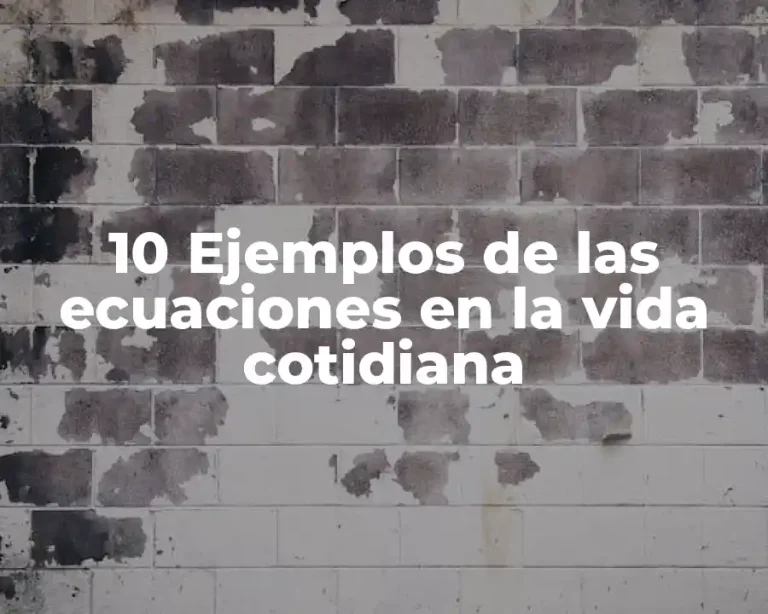 10 Ejemplos de las ecuaciones en la vida cotidiana