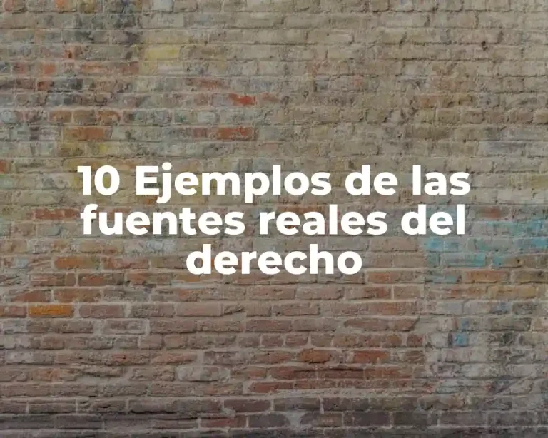 10 Ejemplos de las fuentes reales del derecho