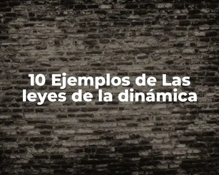 10 Ejemplos de Las leyes de la dinámica