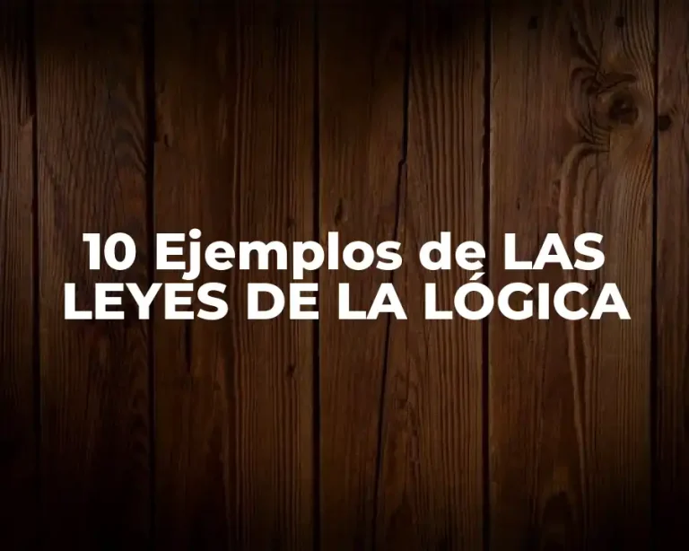 10 Ejemplos de LAS LEYES DE LA LÓGICA