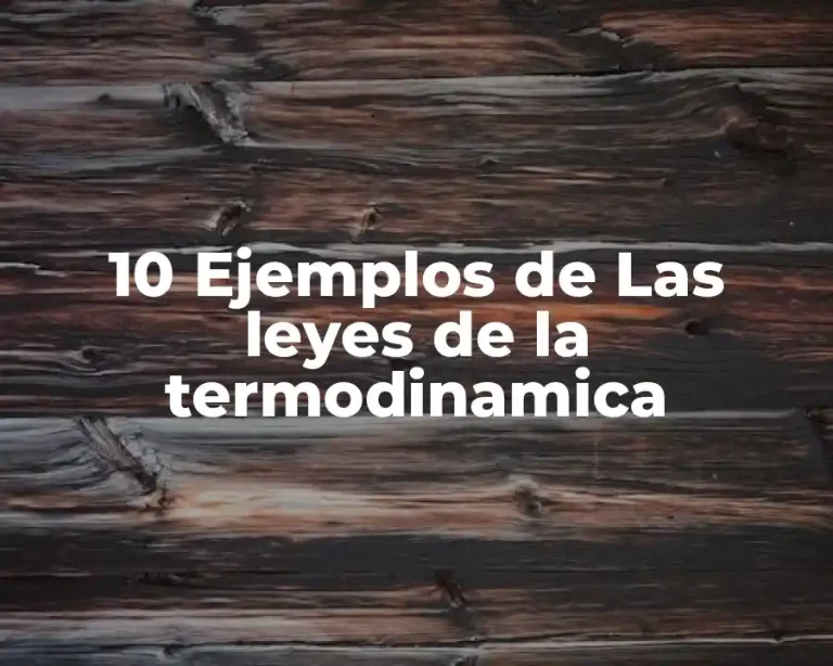 10 Ejemplos de Las leyes de la termodinamica