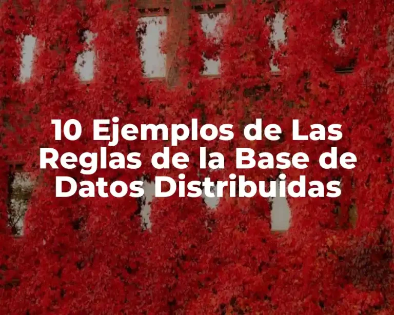 10 Ejemplos de Las Reglas de la Base de Datos Distribuidas
