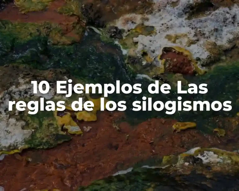 10 Ejemplos de Las reglas de los silogismos