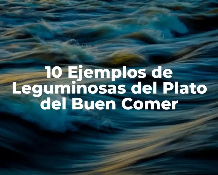 10 Ejemplos de Leguminosas del Plato del Buen Comer
