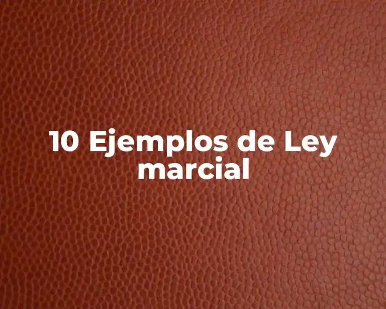 10 Ejemplos de Ley marcial