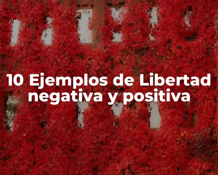 10 Ejemplos de Libertad negativa y positiva