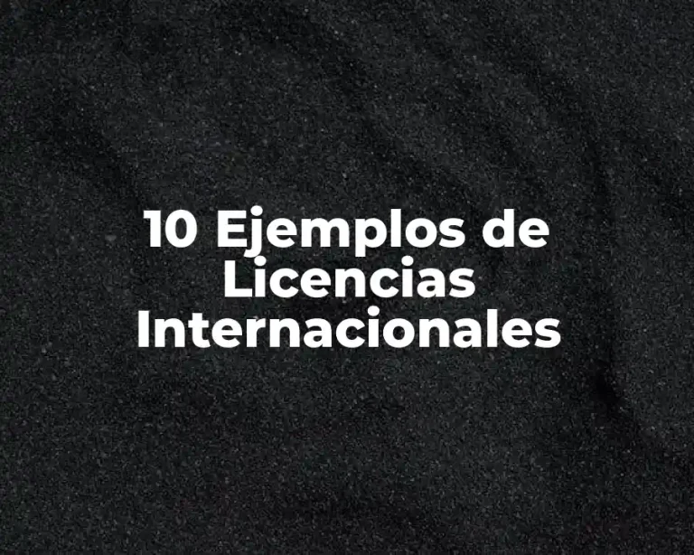 10 Ejemplos de Licencias Internacionales
