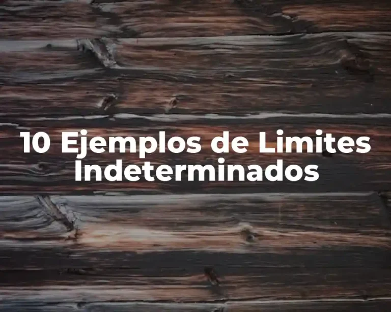 10 Ejemplos de Limites Indeterminados