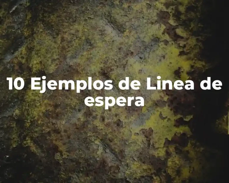 10 Ejemplos de Linea de espera