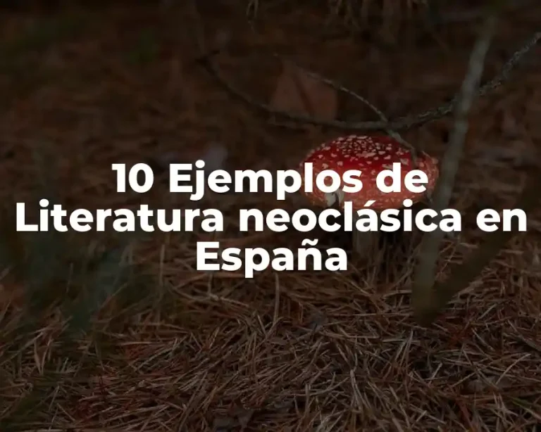 10 Ejemplos de Literatura neoclásica en España