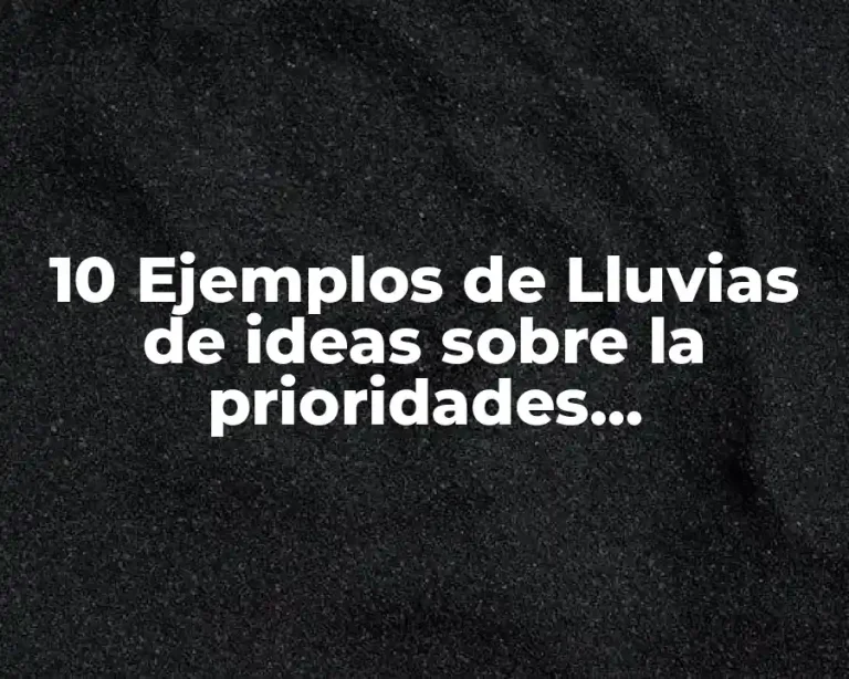 10 Ejemplos de Lluvias de ideas sobre la prioridades ambientales