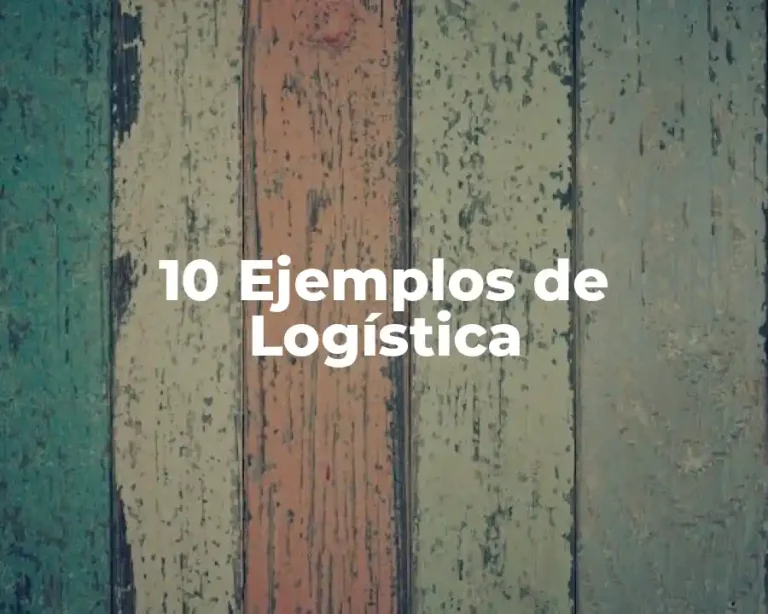 10 Ejemplos de Logística
