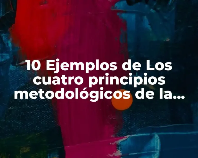 10 Ejemplos de Los cuatro principios metodológicos de la geografía