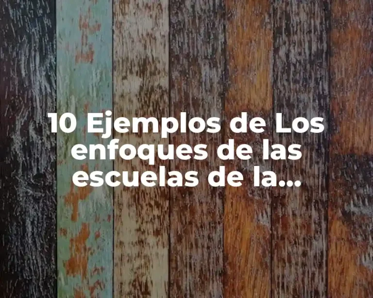 10 Ejemplos de Los enfoques de las escuelas de la administración