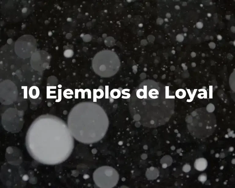 10 Ejemplos de Loyal