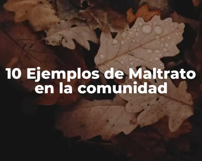 10 Ejemplos de Maltrato en la comunidad
