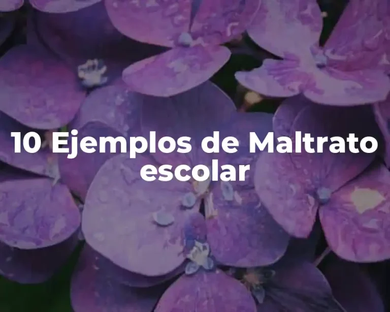 10 Ejemplos de Maltrato escolar