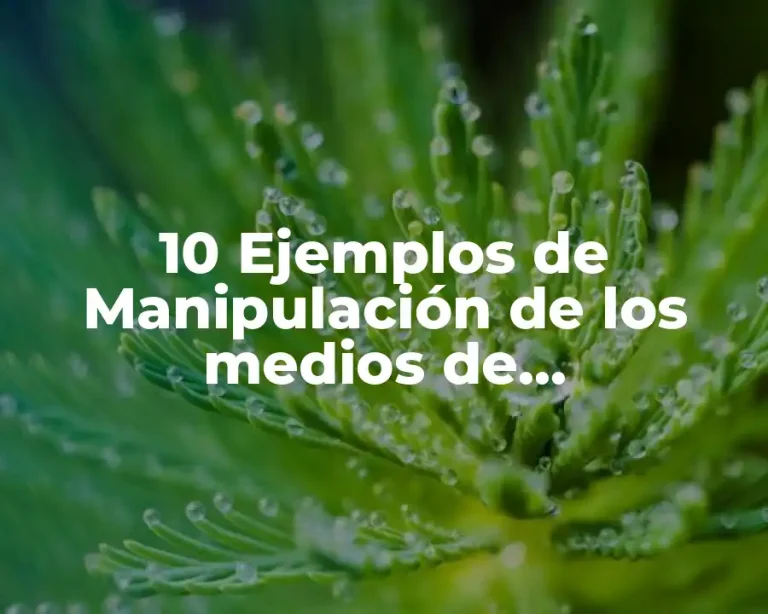 10 Ejemplos de Manipulación de los medios de comunicación