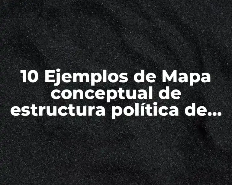 10 Ejemplos de Mapa conceptual de estructura política de México
